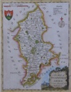 Conder, T. A New Map of Staffordshire, c1786.  Hand coloured , Mounted